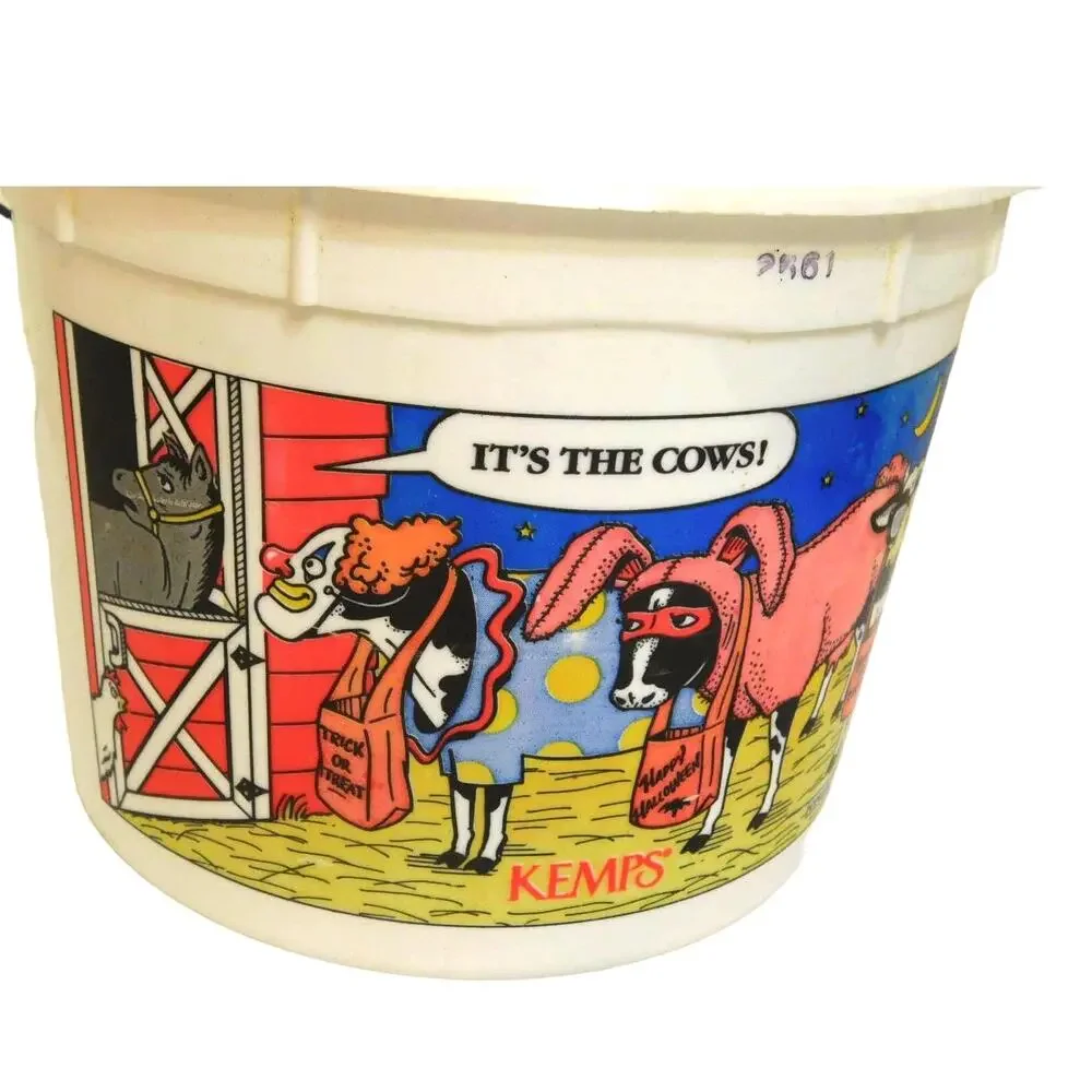 Vintage Kemps It's The Cows Halloween Ice Cream Pail Bucket Collector Series